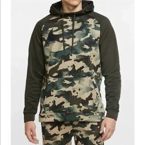 NWT Nike Mens Therma Standard Fit Camo (Green) Training Hoodie